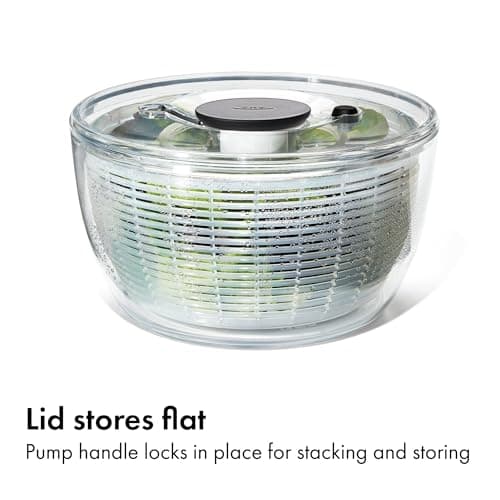 OXO Good Grips Salad Spinner | Lettuce Spinner | Fruit Washer | Fruit Washing Bowl with Strainer | Vegetable Cleaner | Salad Cleaner | Lettuce Washer | 6.22 Quart Capacity 7
