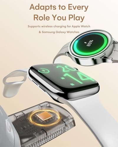 ZEEHOO 3 in 1 Charging Station for Apple Devices,Qi2 Mag-Safe Charger Stand&Light,Fast Wireless Charging Station for iPhone 17/16/15/14/13/12&AirPods&iWatch&Pixel 10& Samsung Galaxy Watch-30W Adapter 6