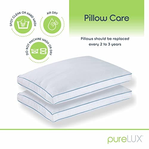 Purelux Twin Pack Pack of 2 Shredded Memory Foam Cluster | Gel Memory Foam Cluster Pillows | Pressure Relief | 20 X 28 x 5 inches (2 Pack) 7