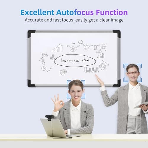 VIZOLINK 4K Webcam, UHD PTZ PC Camera with Speaker and 4 Microphones, Supporting Remote Control, Digital Zoom, Autofocus, Privacy Cover and Tripod, for Video Calls and Conferences and Live Streaming 7