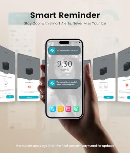 ecozy Smart Ice Maker, Portable Ice Makers Countertop with App Remote & Voice Control, 9 Bullet Ice Cubes in 6 Mins, 26lbs/24Hrs, Self-Cleaning, Quiet Ice Maker Machine for Home Kitchen Office RV 5