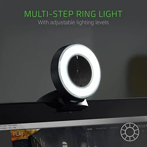 Razer Kiyo: Full HD 1080p 30FPS/720p 60FPS Computer Camera - Built-in Adjustable LED Ring Light Webcam - Advanced Autofocus - Streaming Web Camera for Gaming, Compatible with Windows and Mac (Renewed) 6