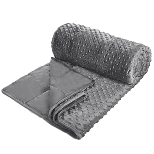ALANSMA Reversible Weighted Blanket for All Season, Luxury Velvet, Warm and Cool, Adult 15Lb Grey Weighted Blanket, Enjoy Sleeping Anywhere(Grey,60"x80" 15lbs) 6