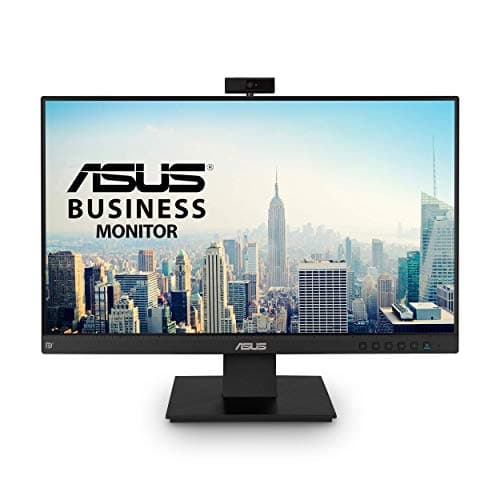 ASUS BE24EQK 24” Business Monitor with 1080P Full HD IPS, Eye Care, DisplayPort HDMI, Frameless, Built-in Adjustable 2MP Webcam, Mic Array, Stereo Speaker, Video Conference,Black