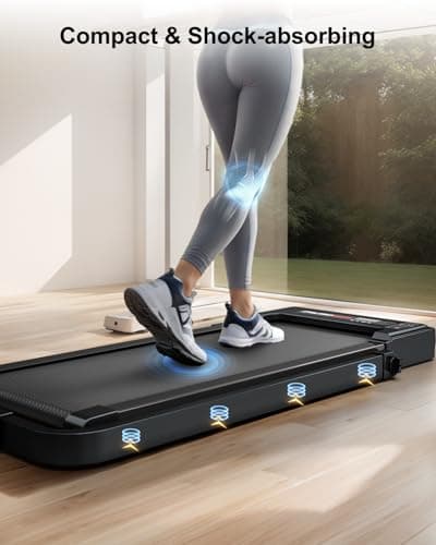 FLIMDER Walking Pad with Handle Bar, Walking Pad Treadmill 300 lb Capacity, Under Desk Portable Foldable Treadmills for Home 5