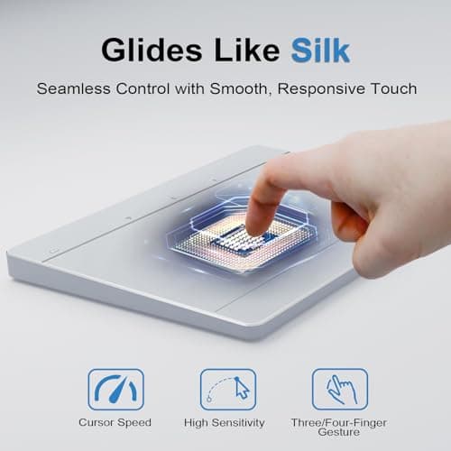 Tacti Trix Wireless Bluetooth Trackpad for Windows 10/11, Supports 3 Connection Modes, High-Precision Multi-Gesture Touchpad, Compatible with PC Laptop Computer 7