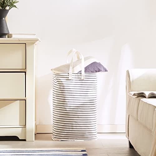 70L Freestanding Laundry Hamper, Collapsible Waterproof Clothes Basket with Easy Carry Long Handle, Washing Bag for Clothes, Toys (1 Pack, Grey) 6