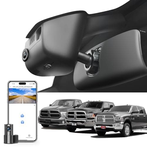 Mangoal 4K & Rear 1080P Dash Cam Custom Fit for Dodge RAM 1500/2500/3500 2013 2014 2015 2016 2017 2018,(Model B),Check Model Carefully,UHD 2160P Video,WiFi & App,128GB Card