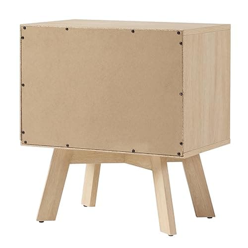 Walker Edison Mid Century Modern 1-Drawer Nightstand Bedroom Storage Drawer and Shelf Bedside End Table, 21 Inch, Coastal Oak 7