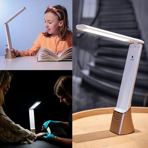 Daylight Company Smart Go Portable Lamp, Ideal for Reading, Light Therapy, Everyday Tasks, Crafts, Desk Work, DIY, Led, Chargeable lamp, 95+ CRI, 1 Count (Pack of 1), White 7