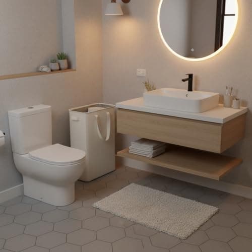 efluky Slim Laundry Basket, Narrow Laundry Hamper with Handles, Collapsible Dirty Clothes Hamper, Tall Laundry Bin for Laundry Room, Dorm and Bedroom, 12.7 Gallons(48L) Beige 5