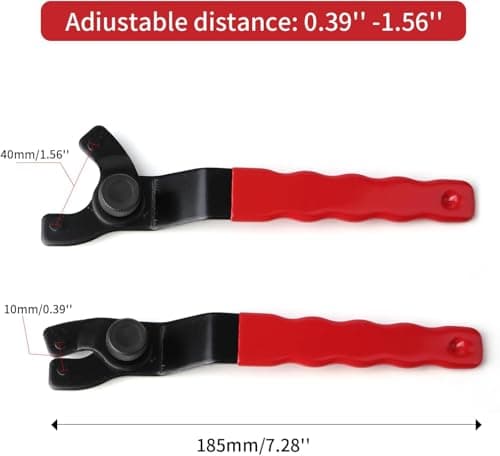 Golden Pearl Pin Spanner,Spanner Wrench for Grinder,Adjustable Pin Wrench for Angle Grinder Machine(Red) 2