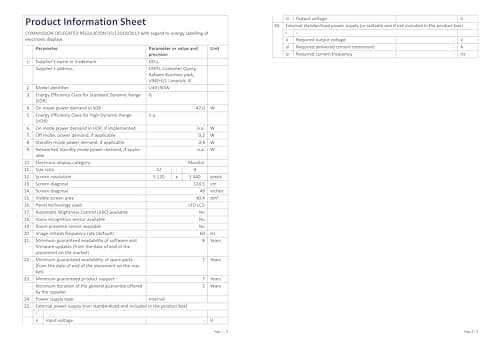 Dell Marketing USA LP Ultra Sharp 49" Screen Led-Lit Monitor Black (U4919DW) 13