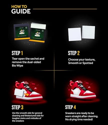 Crep Protect Shoe Wipes - Biodegradable, Dual-Sided Sneaker Cleaning Wipes for Quick Dirt & Scuff Removal - Individually Wrapped (Pack of 12) 6