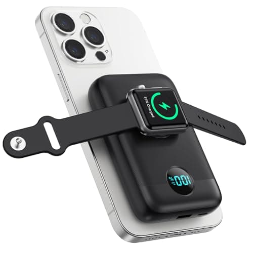 LanLuk Magnetic Portable Charger Power Bank 40,800mAh 25W Fast Charging USB C Portable Charger with 2 Built in Cables,5 Outputs & QC 4.0 Quick Phone Charging Battery Pack Compatible with iPhone 16/15