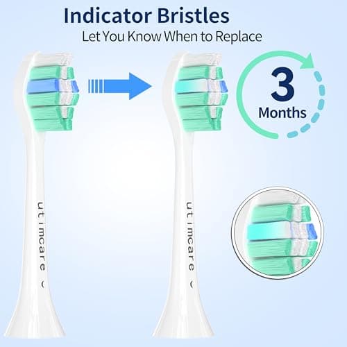 Utimcare Replacement Toothbrush Heads Compatible with Philips Sonicare Electric Toothbrush, 10 Pack, Refills 5