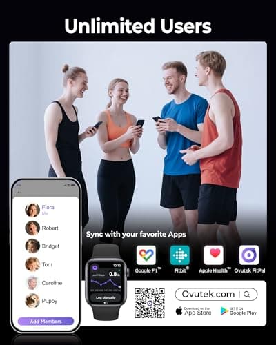 Ovutek Professional Smart Scale for Body Weight, BMI, Body Fat, Muscle Mass, Highly Accurate Body Composition Weighing Machine, Bathroom Digital Scale Large Display Sync with Fitness App, 450lb 7
