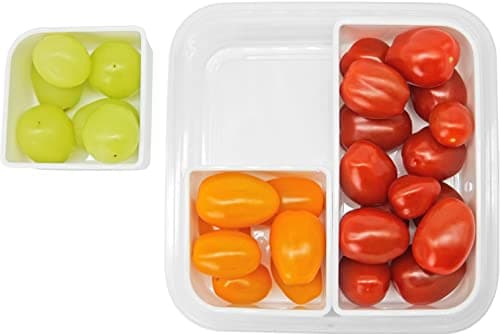 carrotez 3 Compartment Snack Container, Small Divided Food and Snack Container with Lids for Adults, Microwave Safe, BPA Free, Reusable, 2.4 Cup (570ml) 7