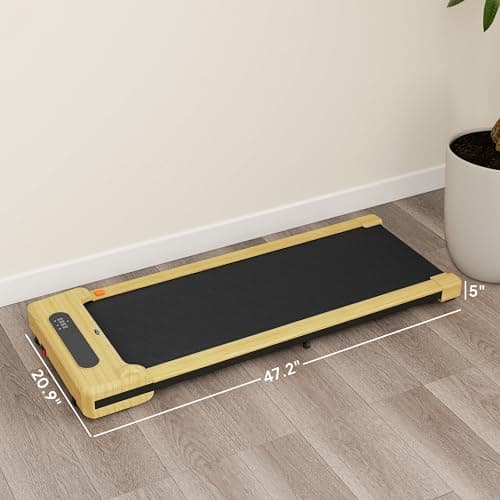Soozier Walking Pad, 2.5HP Under Desk Treadmill with Remote Control, Transport Wheels and LED Display, Quiet Walking Jogging Machine for Home Gym Office, 264 lbs Capacity, Installation-Free 7