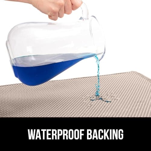 GORILLA GRIP Honeycomb Cat Litter Box Mat, Two Layer Trapping Waste Mats, Soft On Paws, Litter Box Supplies and Essentials for Indoor Cats, Traps Excess, Water Resistant for Floors, 24x15 Beige 6