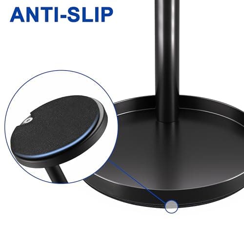 Metal Toothbrush Holder Stand for Bathroom: Stainless Steel Ventilated Organizer with Slots for Electric Toothbrushes, Toothpaste, Razors & Small Comb, Unique Footprint Base Design, Black 5