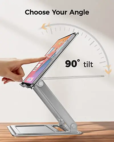 LORYERGO Adjustable Laptop Stand, Portable for 17.3inch Laptops, Holds Up to 17.6lbs, Ergonomic Posture & Heat Dissipation 6