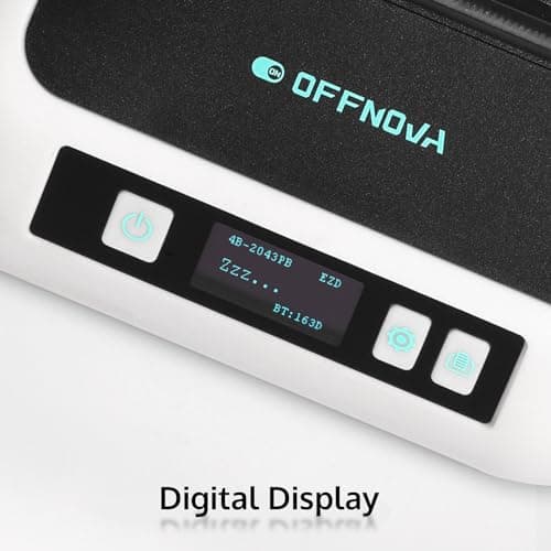 OFFNOVA Label Maker, 3-Inch Barcode Label Printer, Bluetooth Thermal Label Printer for Address, Shipping, Product Tags, Home, School & Office, Sticker Printer for Phones & PC with 1 Tape 7