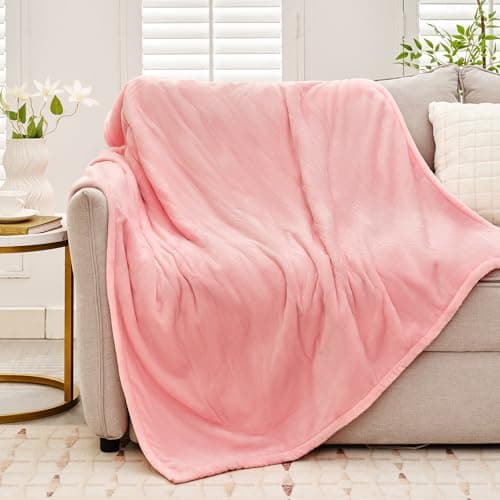 PTQ Heated Throw Blanket 50"×60" - Premium Cosy Soft Electric Blanket with 6 Heating Levels,Fast Heating Flannel Sherpa Blanket for Bed & Couch - Auto Shut Off/Machine Washable Blanket (Pink) 9