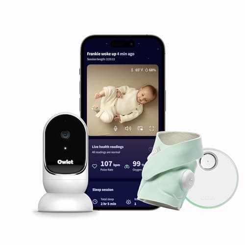 Owlet® Dream Duo (Gen 1) Smart Baby Monitor: FDA-Cleared Dream Sock® plus Owlet Cam 2 - Tracks & Notifies for Pulse Rate & Oxygen while viewing Baby in 1080p HD WiFi Video