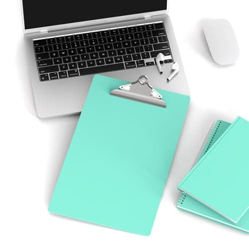 Macroclo Legal Size Clipboard, Teal Plastic 8.5 x 14 Clip Board for Lawers, Heavy Duty Butterfly Clip, 9 x 15 in, Office & School Supply 7