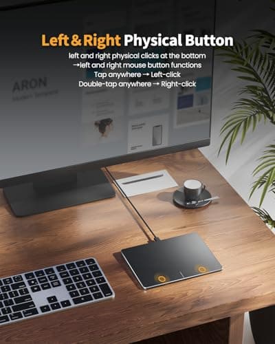 ProtoArc Wired USB Trackpad for Windows 10/11, Large High-Precision T1 Wired Trackpad Mouse with Multi-Gesture, Ultra Slim Portable Aluminum Touchpad Mouse for Computer/Desktop/Laptop, Grey Black 7