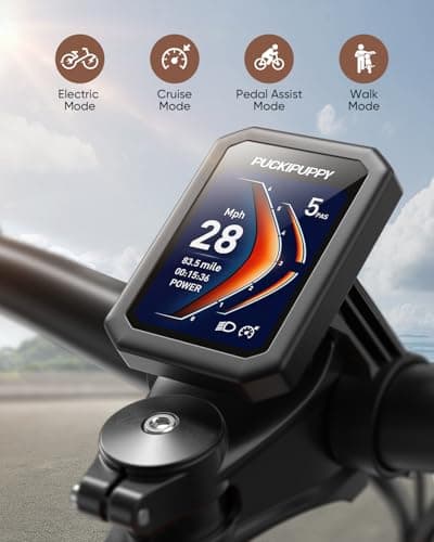 PUCKIPUPPY Boxer Electric Bike for Adults 960W, 48V 20AH Battery Ebike, Full Suspension 26" Fat Tire E Bike, 28MPH 80Miles Range Mountain Electric Bicycle, 7 Speed Hydraulic Disc Brakes Camouflage 6