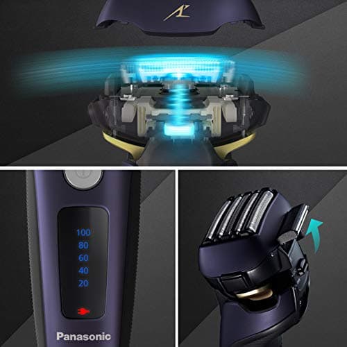 Panasonic ES-LV67-A803 Wet and Dry Shaver, 5 Shaving Heads with Linear Motor, Including Hair Trimmer, Navy Blue 5