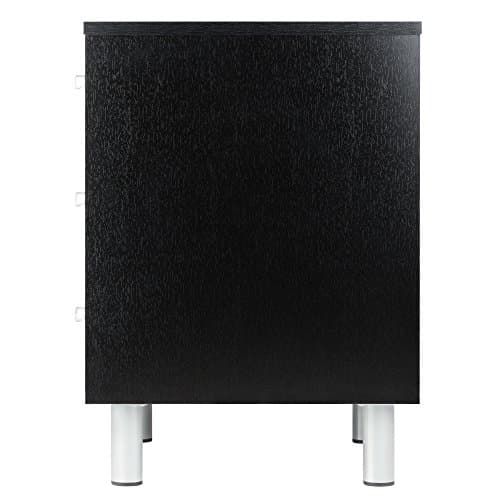 Winsome Daniel Accent Table/Nightstand with 3 Drawers, for Bedroom, Black 6