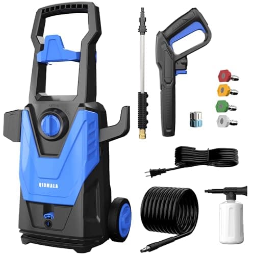Pressure Washer, High Pressure Cleaning Machine with 4 Nozzles, Foam Cannon for Car/Patio/Garage