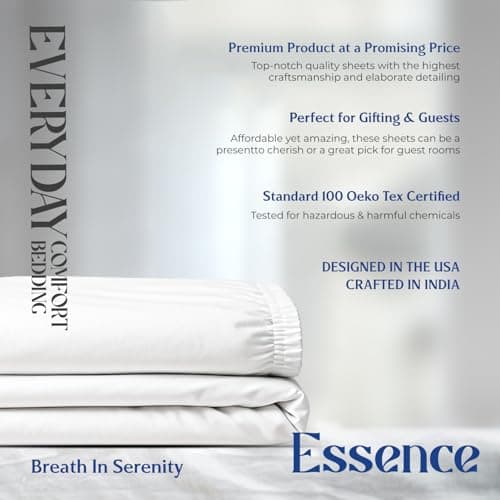 Mayfair Linen 100% Organic Cotton Percale Weave Fitted Sheet King Size, White, 1 Deep Pocket King Fitted Sheet, Fits Mattress Upto 16" Crisp and Cool Bed Linen, Luxury GOTS Certified Sheets 7