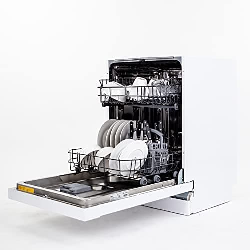 Avanti Dishwasher 24-Inch Built In with 3 Wash Options and Automatic Cycles, Stainless Steel Construction with Electronic Control LED Display, Low Noise Rating, 57 dB, White 5