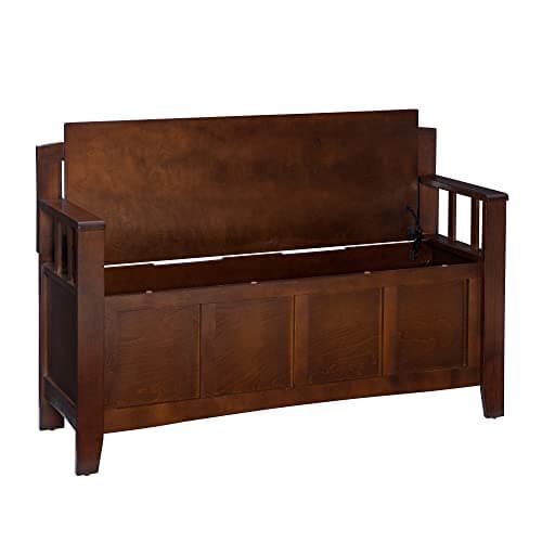 Linon Home Dcor Linon Home Decor Cynthia Storage Bench, 50"w x 17.25"d x 32"h, Walnut 11