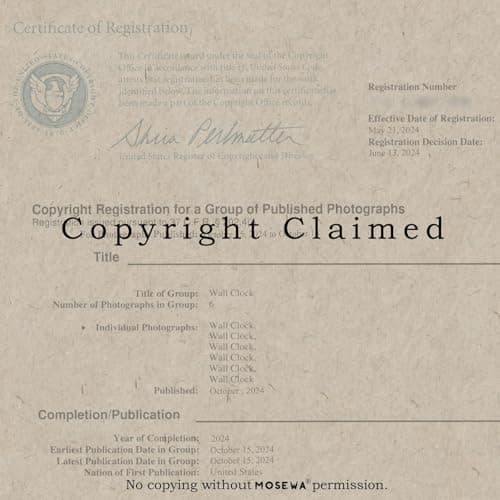 Mosewa Wall Clock 8 Inch, Battery Operated Silent Non-Ticking Modern Analog Clock Decorative for Kitchen, Bedroom, Office(Gold) 8