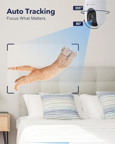 Indoor Security Camera 2K, Pet Camera with Phone App, WiFi Cameras for Home Security Camera for Dog/ Baby Monitor/Elder Pan Tilt, 5/2.4GHz, 24/7, 2-Way Talk, Human Detection, Motion Tracking, Cloud 5