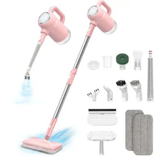 Czlife 13-in-1 Steam Mop, Handheld Steam Cleaner for Home and Floor Cleaning, Floor Steamers for Hardwood and Tile with Attachments, Electric Mop for Grout Laminate Couch Clothes Carpet, Corded