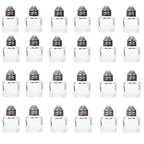 Back of House Ltd. Salt & Pepper, Spices, Seasonings Shakers - Stainless Steel & Glass Restaurant Home Kitchen - 24 Mini 2
