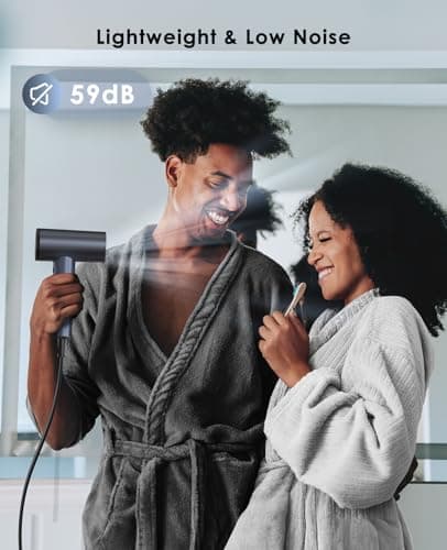 OSOU Ionic Hair Dryer, High-Speed Blow Dryer - 150,000 RPM Brushless Motor, 500 Million Negative Ions, Ultra-Light & Small, Smart Temp Control, Quiet Hairdryer for Women, Ideal for Travel, Home 5