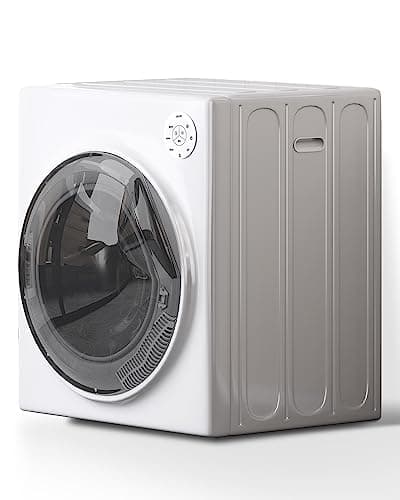 TABU Portable Washer and Dryer Combo, 17.6LBS Full-Automatic Washing Machine with Drain Pump & Compact 13LBS Dryer with Stainless Steel Inner Tub(White) 6