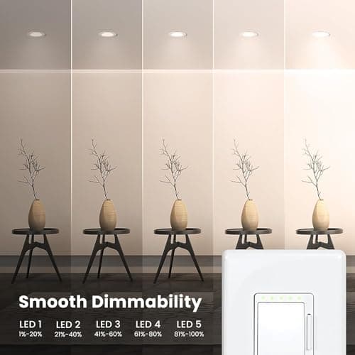 Feit Electric Wi-Fi Smart Dimmer Light Switch, 3 Pack, White 6