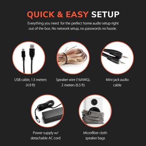 Audioengine A2+ 24 Bit 60 Watt Bluetooth Desktop Computer Speakers for Music and Gaming - PC MAC Laptop Tablet 6