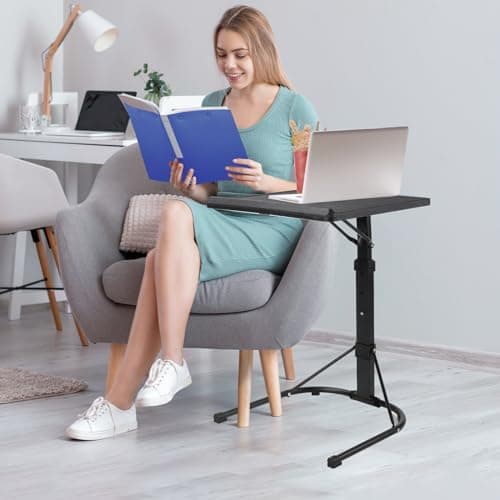 Gocamptoo Folding TV Tray Table, Multi-Functional Personal Activity Table, Adjustable Height TV Dinner Table, Space Saving 5
