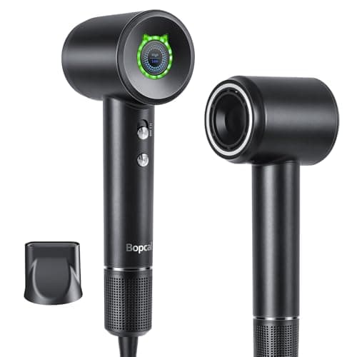 Hair Dryer - Bopcal Ionic Blow Dryer with Concentrator for All Hair Types,160000 RPM High-Speed Fast Drying Lightweight and Quiet, 200 Million Negative Ions Dryer with Thermo-Control (1500w) 8