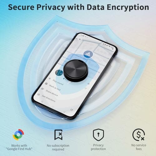 Tracker Tag for Android 4 Pack Luggage Tracker Tags Compatible with Google Find Hub App (Android Only) Bluetooth Tracker Key Finder and Item Locator for Wallets, Backpack, Suitcases-Black 6
