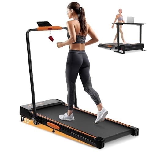 Incline Walking Pad with Handle Bar, Walking Pad Treadmill with Incline Under Desk Portable Treadmills for Home Office, Walking Pad 4 in 1 Treadmill for Walking Jogging Running